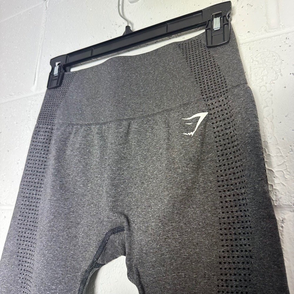 Gymshark Vital Seamless High Waisted Leggings Charcoal Marl Grey Womens Small